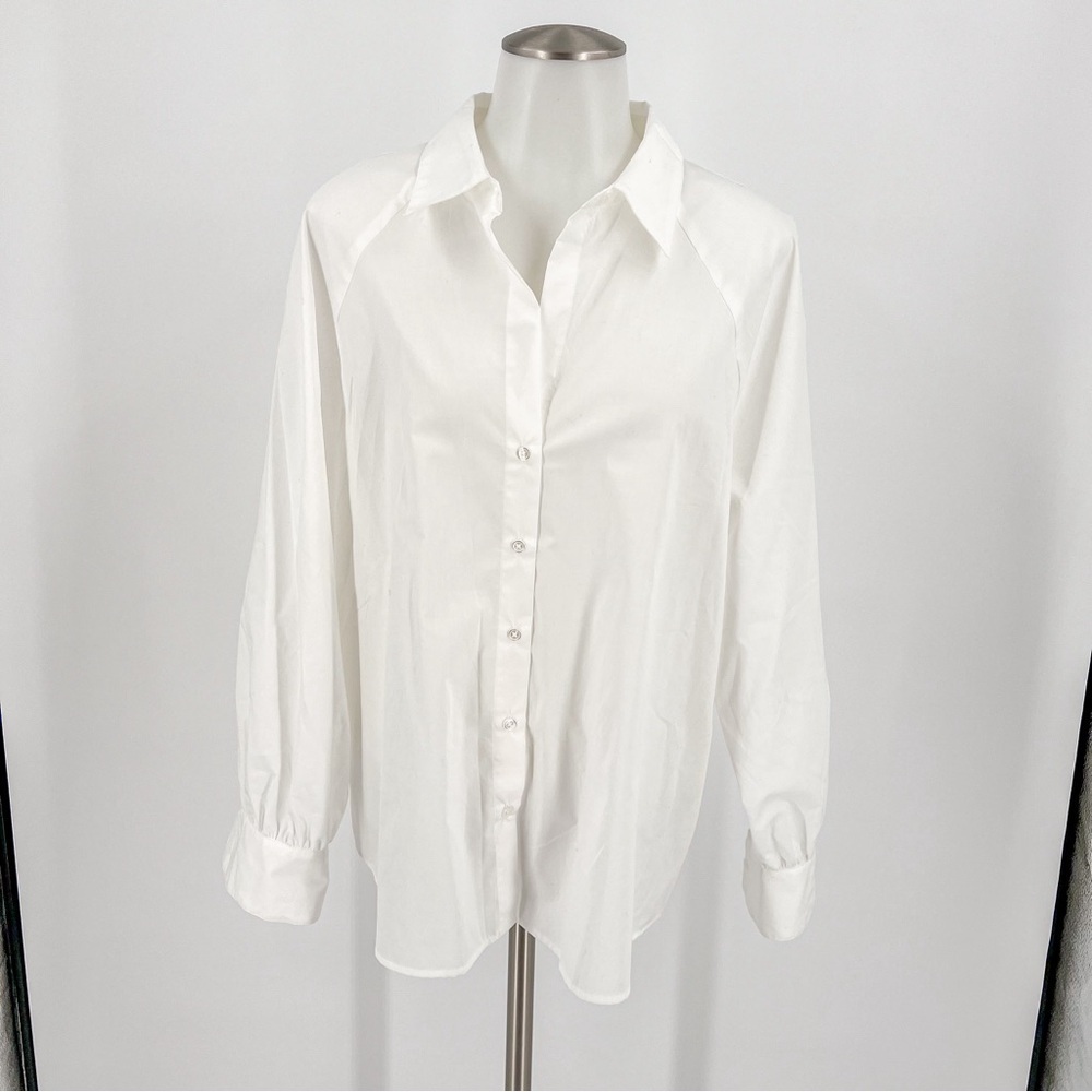 Banana Republic White Dress Shirt with Pleating on the back